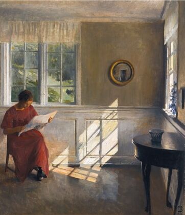 A sunlit interior