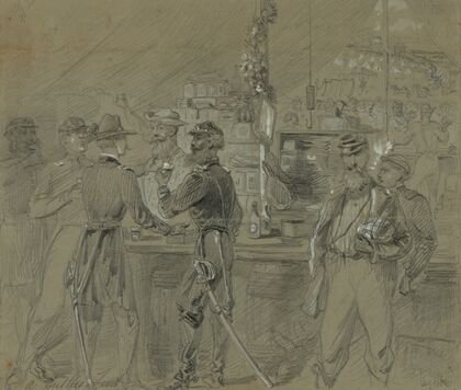 A sutler’s tent near H.Q.