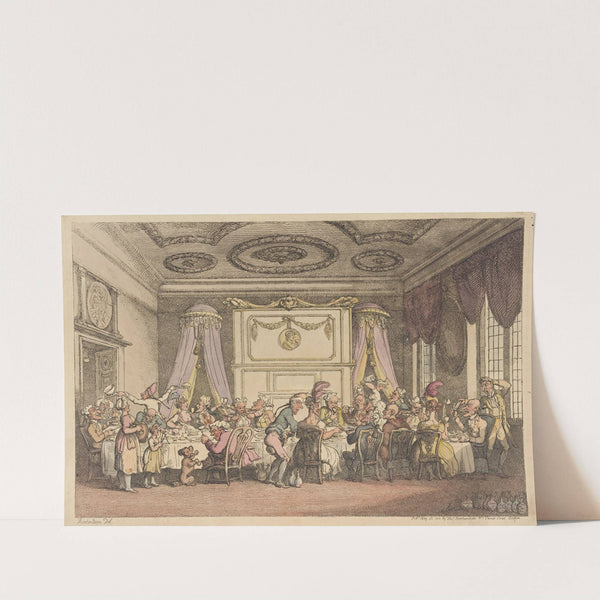 A table D’hote, or French ordinary in Paris (1810) by Thomas Rowlandson