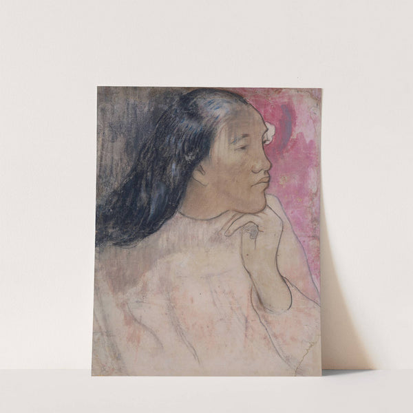 A Tahitian Woman with a Flower in Her Hair by Paul Gauguin