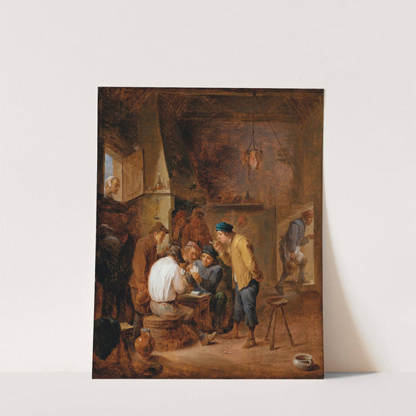A tavern interior with boors playing cards by David Teniers The Younger