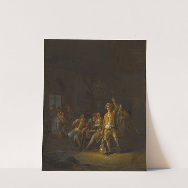 A Tavern Interior With Peasants Drinking And Singing by Egbert van Heemskerck the Younger