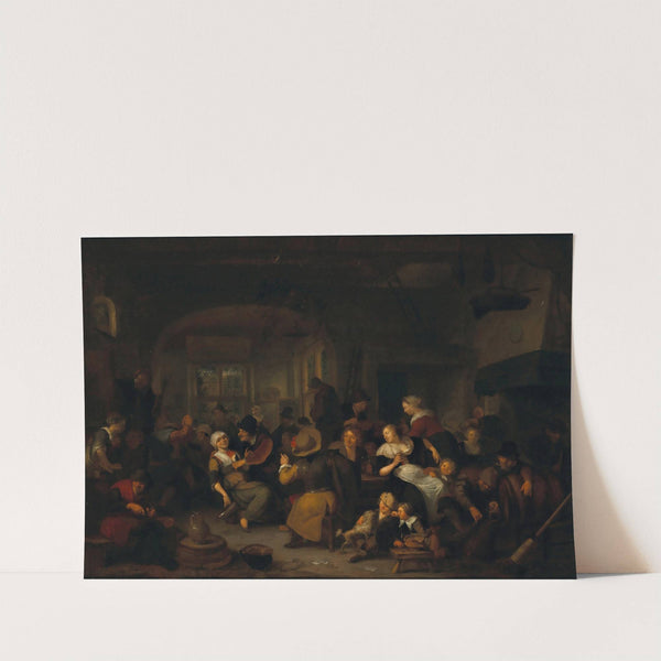 A tavern interior with peasants drinking by Richard Brakenburgh