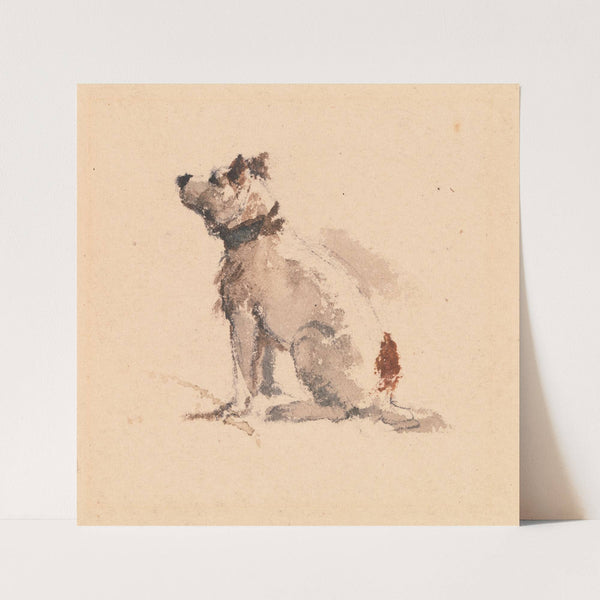 A Terrier, Sitting, Facing Left by Peter DeWint
