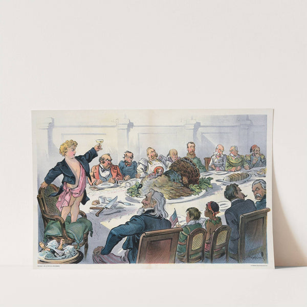 A Thanksgiving toast (1898) by Udo Keppler