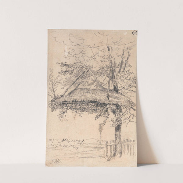 A Thatched Shelter Suspended from a Tree by James Ward