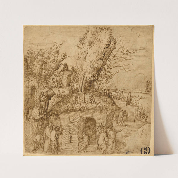 A Thebaid; Monks and Hermits in a Landscape (1505) by Lorenzo Costa