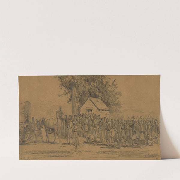 A thirsty crowd (1862-1864) by Edwin Forbes