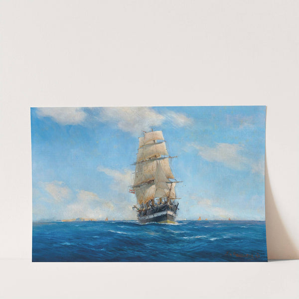 A Three-Master off a Southern Coast by August von Ramberg