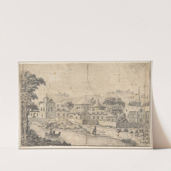 A Town by a Rivers Edge by Nicolas Perelle