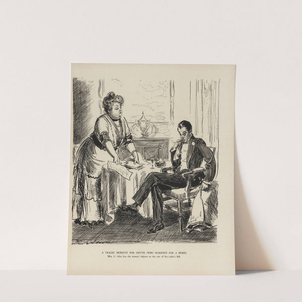 A tragic moment for Smyth (Who married for a home) (1916) by Charles Dana Gibson