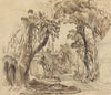 A Tree-lined Garden Path (Preliminary Sketch for ‘Sleeping Beauty and the Beast’)
