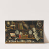 A trompe l’oeil of a collector’s study with engravings, drawings, letters and books (1707) by Charles Bouillon