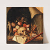 A trompe-l’oeil vanitas still life by Cornelius Norbertus Gijsbrechts