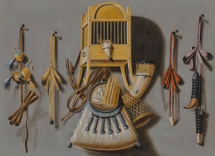 A trompe l’oeil with a birdcage (1677)