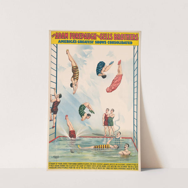 A troupe of pearl divers from Hawaii, Sandwich Islands … A veritable circus of the sea (1898) by Courier Litho. Co.