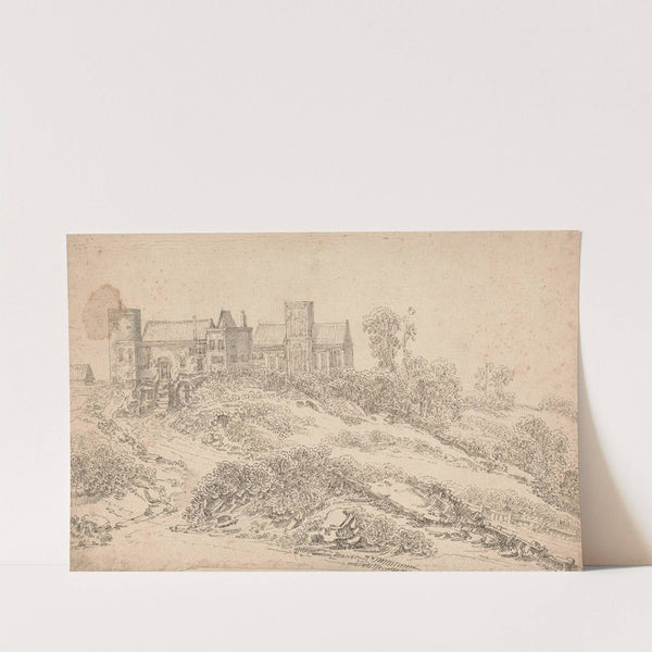 A Tudor Manor House and Church by Claude de Jongh