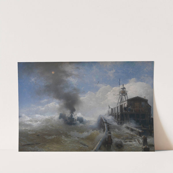 A Tug Leaving the Port of Ostend (1878) by Andreas Achenbach