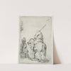 A Turbanded Soldier on Horseback by Rembrandt van Rijn
