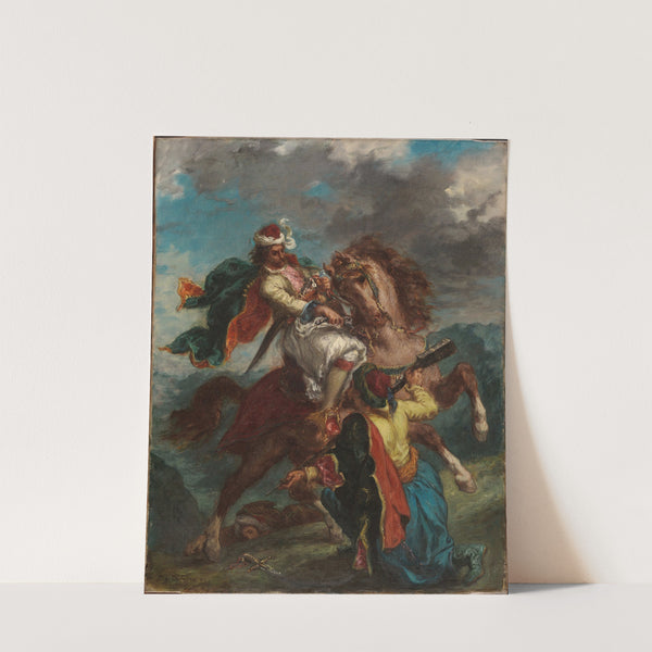 A Turk Surrenders to a Greek Horseman (1856) by Eugène Delacroix