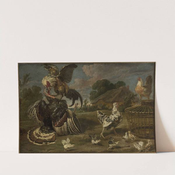 A turkey and a rooster by Paul de Vos