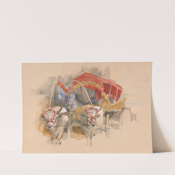A Turkish Araba Drawn by Two White Oxen, Constantinople by John Frederick Lewis
