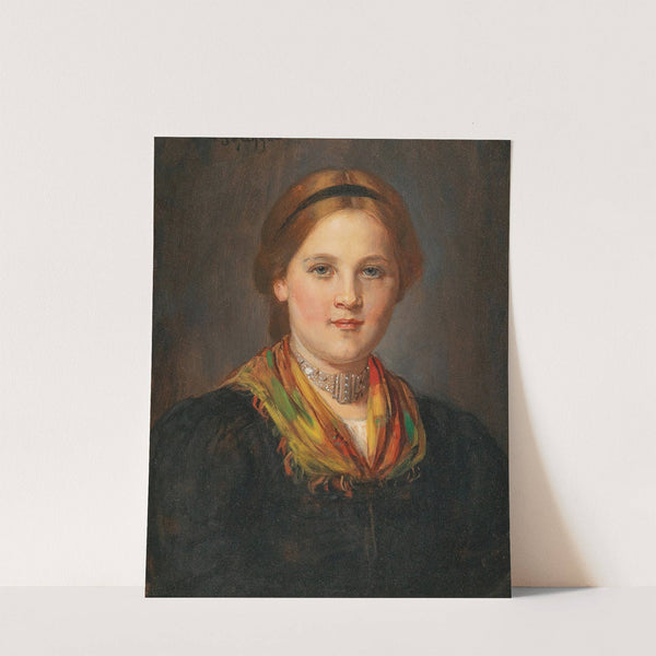 A Tyrolean Young Girl in Traditional Costume by Franz von Defregger