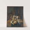 A Vanitas Still Life With A Skull, A Shield, An Hour Glass, Books And Papers On A Tabletop by Franciscus Gijsbrechts