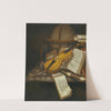 A Vanitas Still Life With A Violin, A Recorder And A Score Of Music On A Marble Table-Top by Edwaert Collier