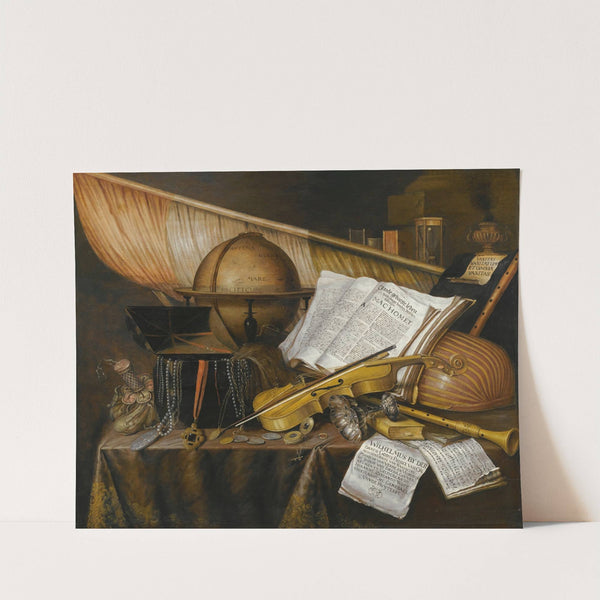A Vanitas Still Life With Books And Leaflets by Edwaert Collier