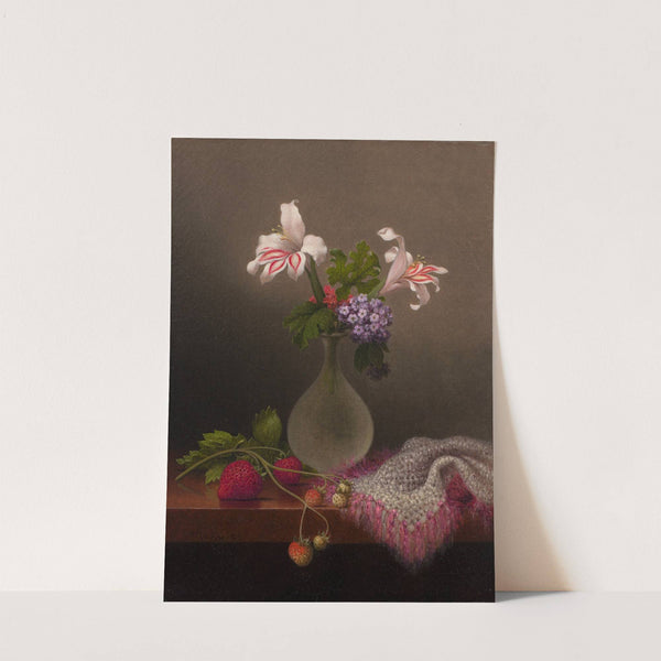 A Vase of Corn Lilies and Heliotrope (1863) by Martin Johnson Heade