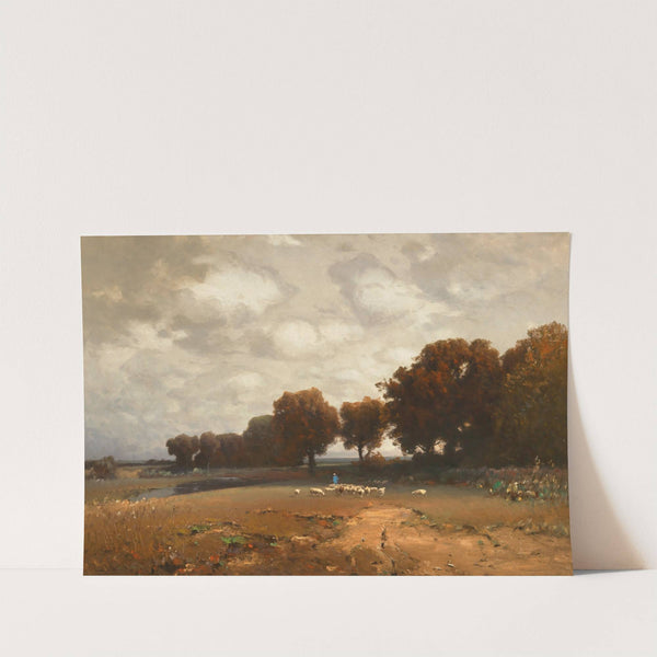 A Vast Landscape with Sheep by Ludwig Willroider