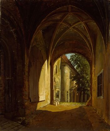 A vaulted Hall in the Scharfenberg Castle near Dresden