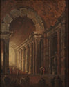 A Vaulted Staircase. Architectural Piece