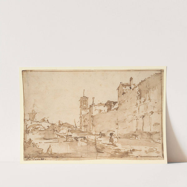 A Venetian Capriccio; A Rio Leading to a Bridge (ca. 1780–85) by Francesco Guardi
