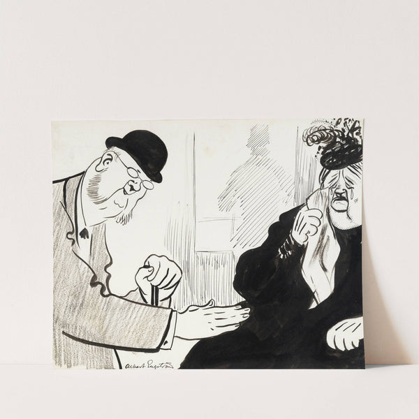 A Very Fat Woman (1906) by Albert Engström