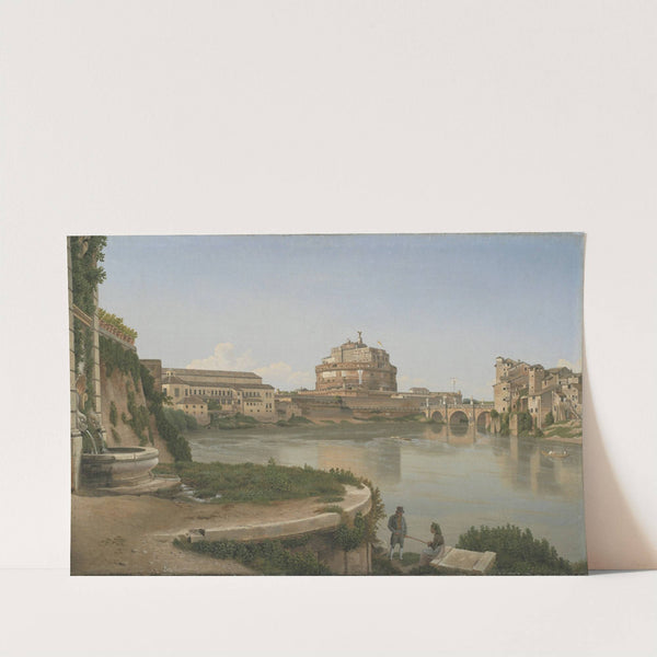 A View across the Tiber from Trastevere towards Castel S. Angelo (1815) by Christoffer Wilhelm Eckersberg