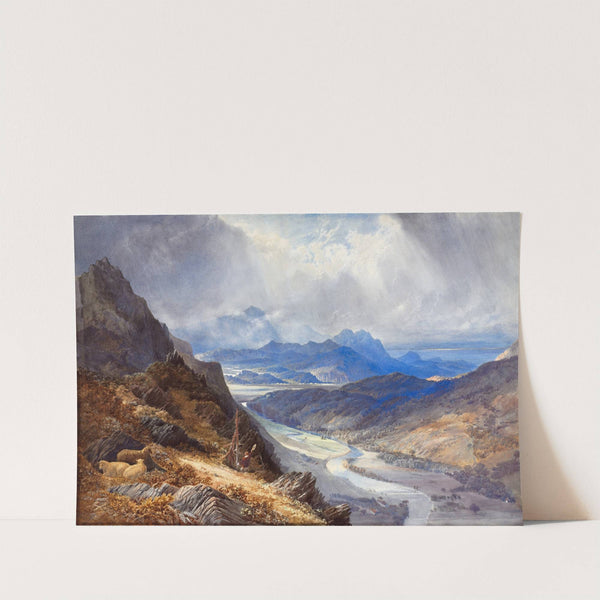 A View from Moel Cynwich; Looking Over the Vale of Afon Mawddach and Toward Cader Idris (c. 1850) by William Turner of Oxford