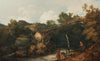 A View near Matlock, Derbyshire with Figures Working beneath a Wooden Conveyor (1785)