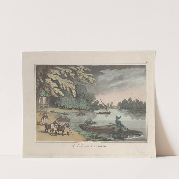 A View near Richmond (1822) by Thomas Rowlandson