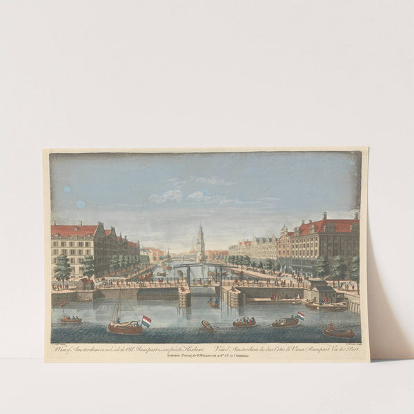 A View of Amsterdam on each side the Old Rampart as seen from the Harbor by Thomas Bowles III