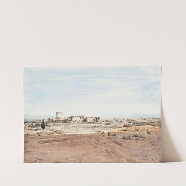 A view of Baalbek in the Lebanon by Eduard Hildebrandt