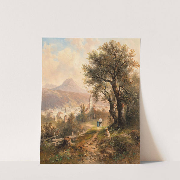A view of Bad Aussee by Emil Barbarini