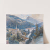 A view of Bad Gastein and the waterfall by Fritz Lach