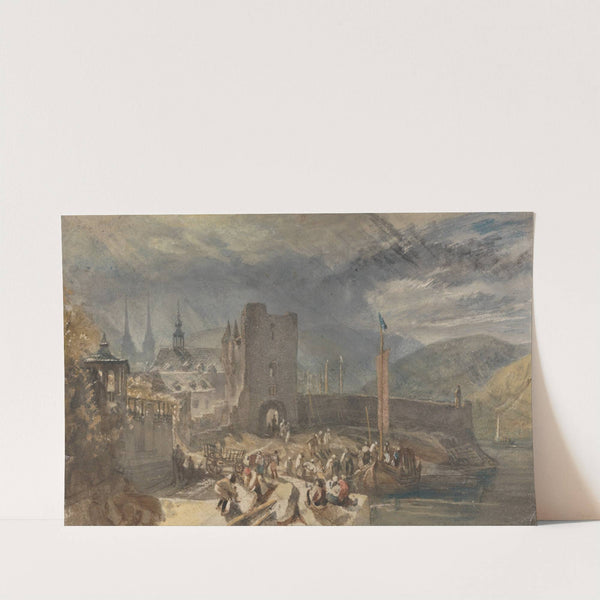 A View of Boppart, with Figures on the River Bank (1817) by Joseph Mallord William Turner