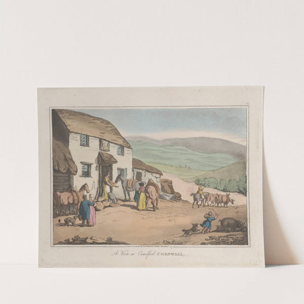 A View of Camelford, Cornwall (1822) by Thomas Rowlandson