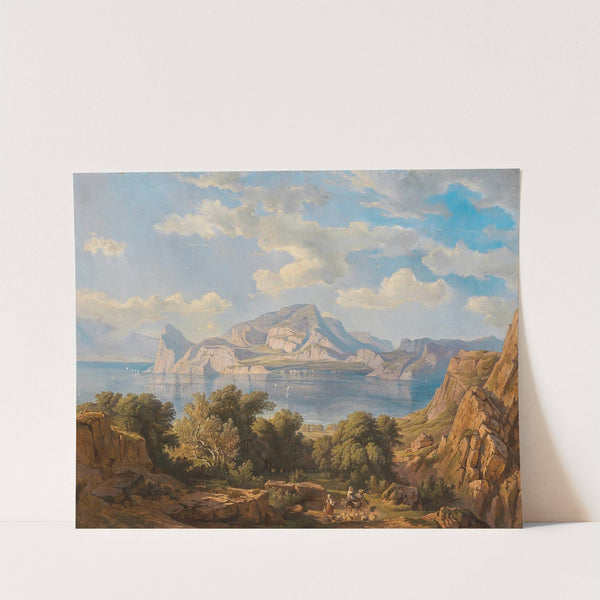 A View of Capo Miseno with Vesuvius in the Background by Fritz Bamberger