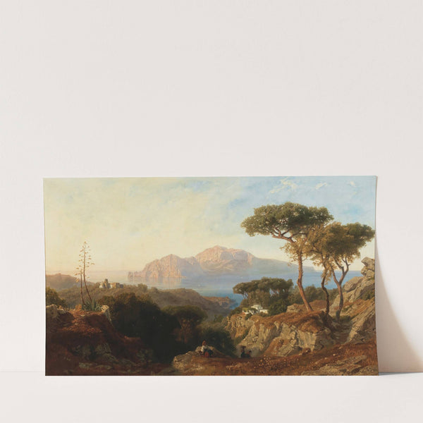 A View of Capri from Massa (1865) by Karl Lindemann-Frommel