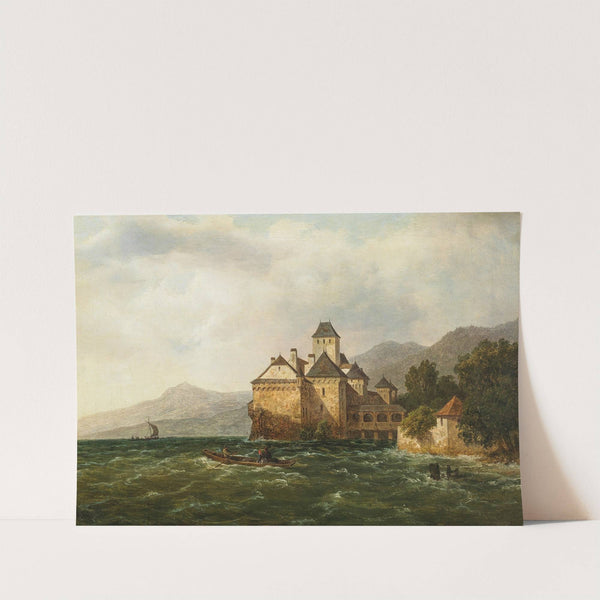 A View of Chillon Castle on Lake Geneva by August Piepenhagen