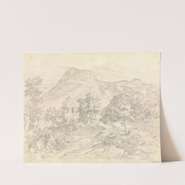 A View of Civitella from the Serpentara next to Olevano by Heinrich Reinhold